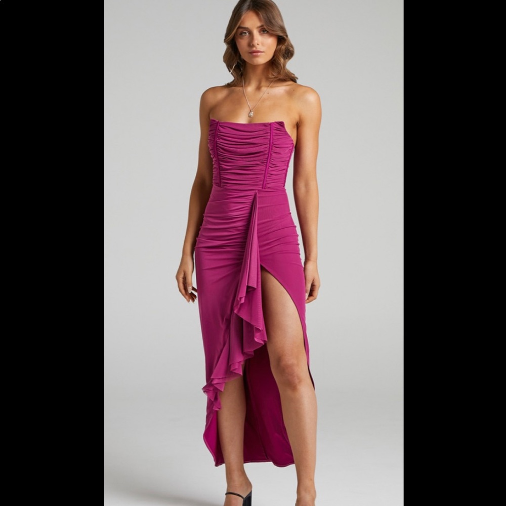 Nora corset dress in mulberry! Size 2.